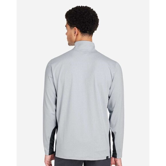 PUMA Men's Mesa Stripe Quarter-Zip Pullover Size L In Black/Bright White - Picture 3 of 8